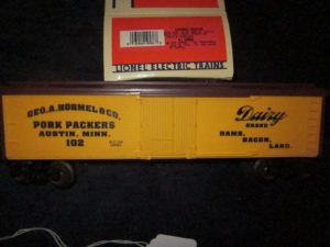 Lionel 6-19538 Hormel Pork Packers Billboard Reefer Car